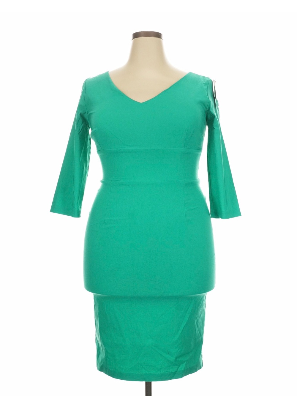 Diva Emerald V-Neck Midi Dress